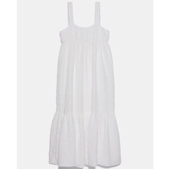 ZARA VOLUMINOUS TEXTURED WEAVE DRESS TRF - Picture 2 of 5